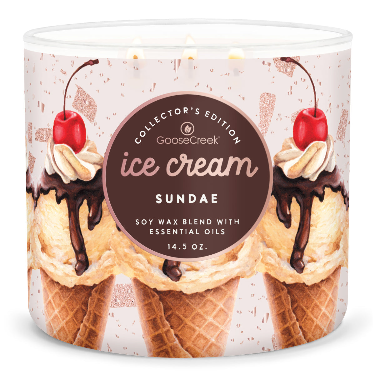 Ice Cream Sundae Large 3-Wick Candle