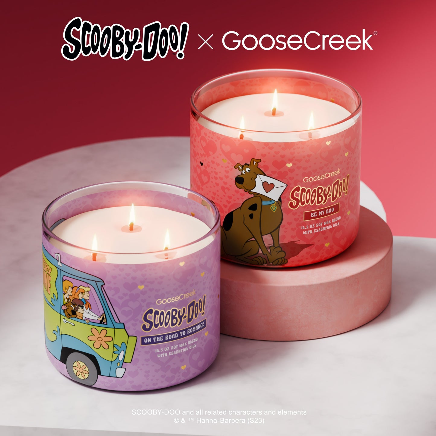 On the Road to Romance Large Scooby-Doo 3-Wick Candle