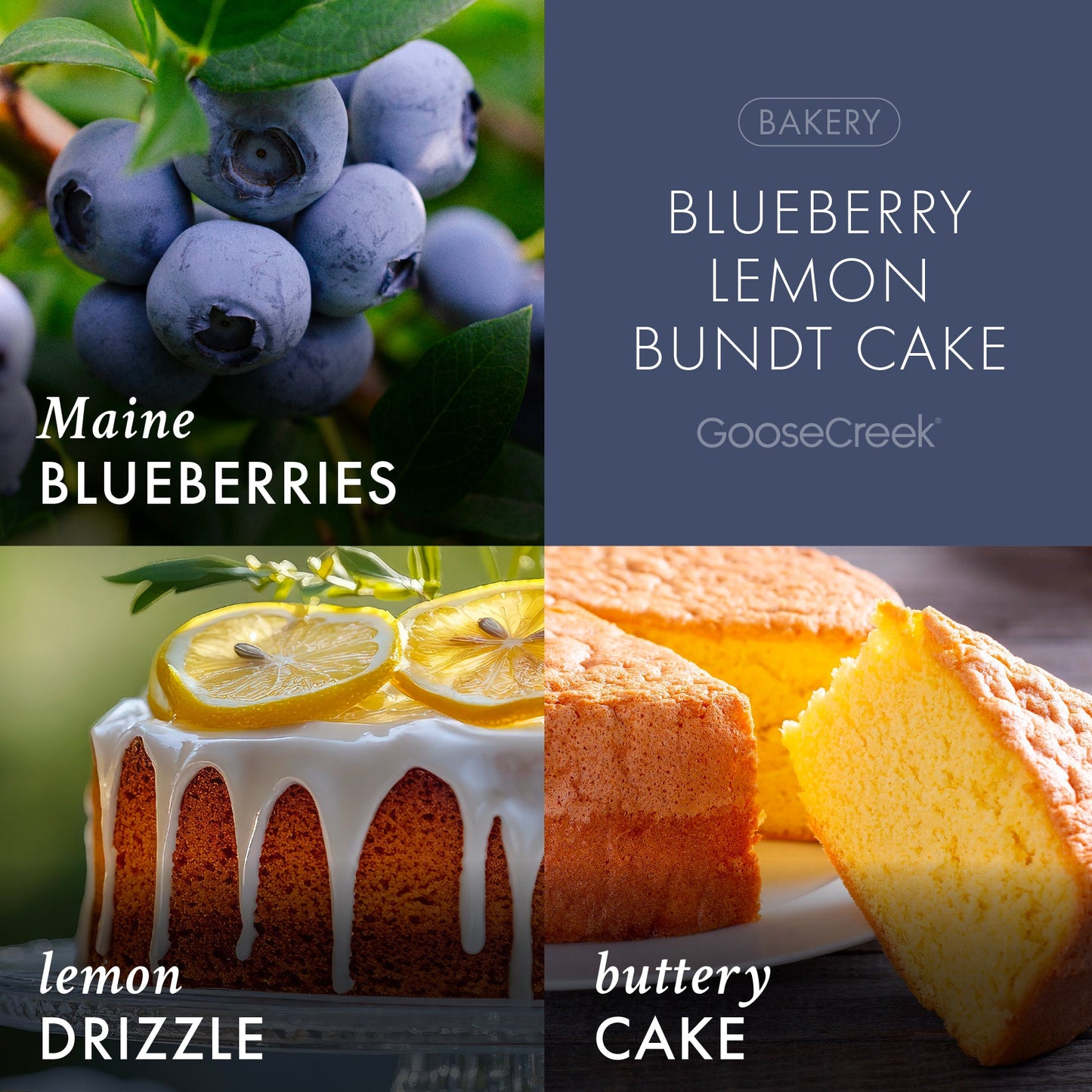 Blueberry Lemon Bundt Cake 3-Wick Candle