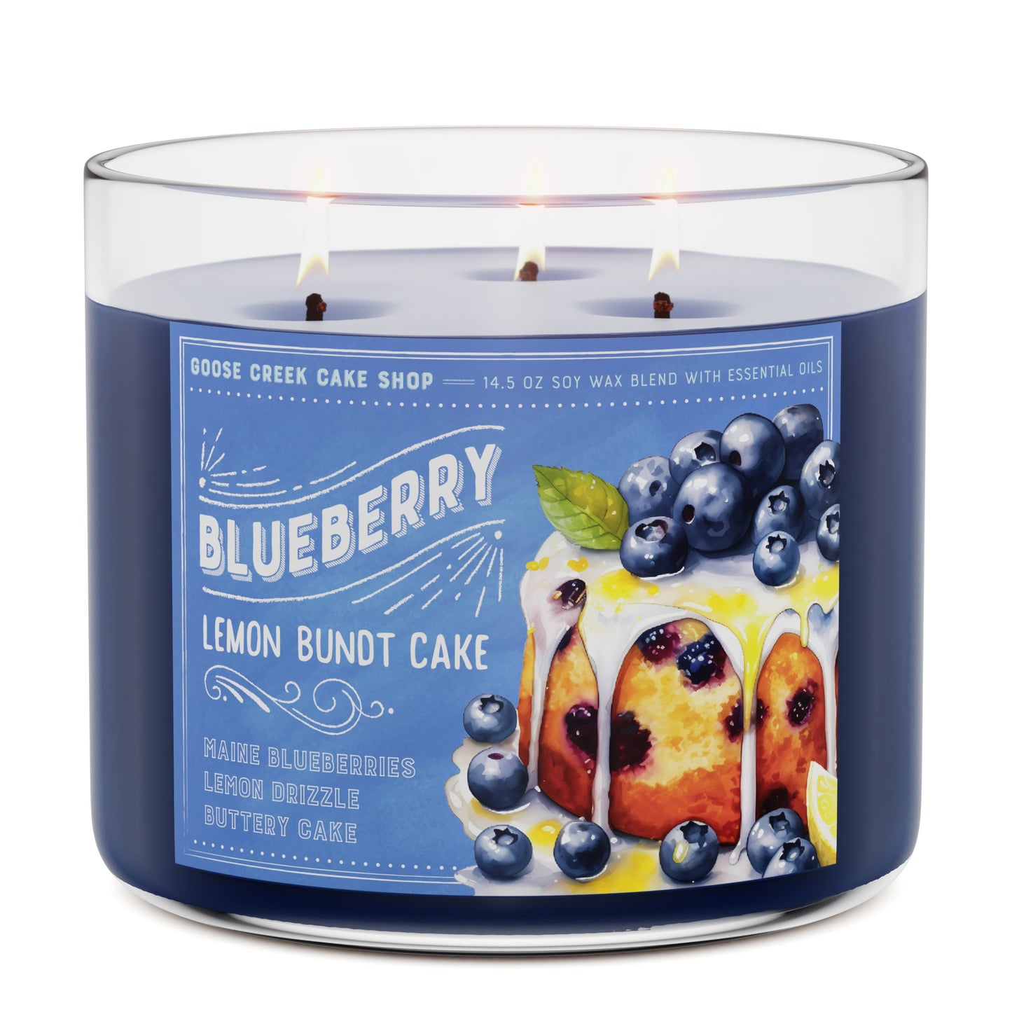 Blueberry Lemon Bundt Cake 3-Wick Candle