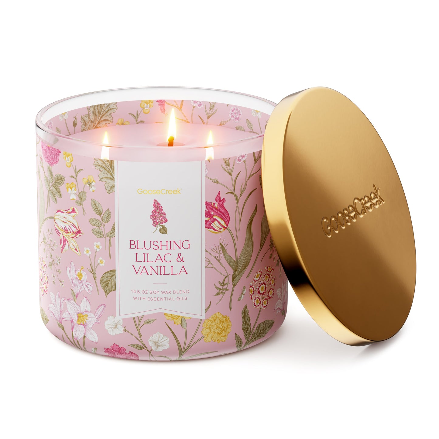 Blushing Lilac & Vanilla Large 3-Wick Candle