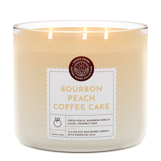 Bourbon Peach Coffee Cake 3-Wick Candle