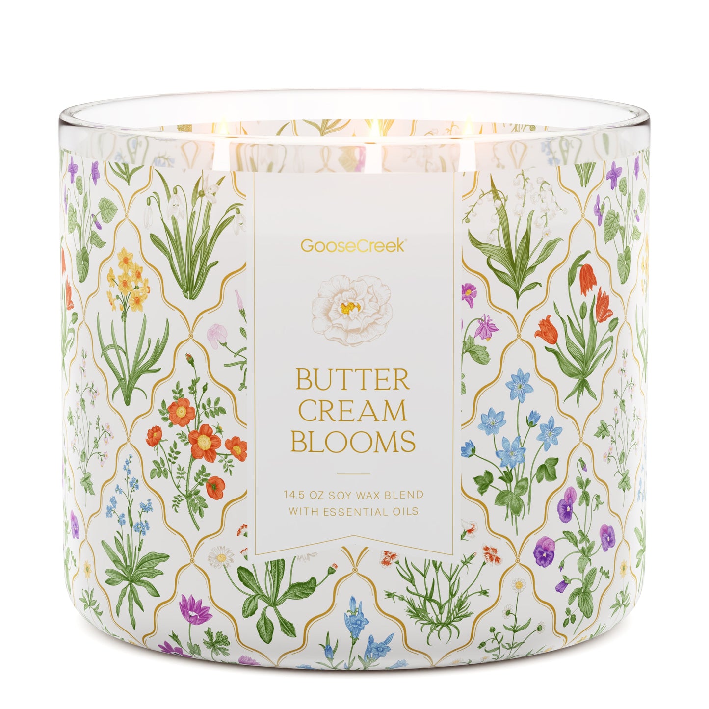 Buttercream Blooms Large 3-Wick Candle