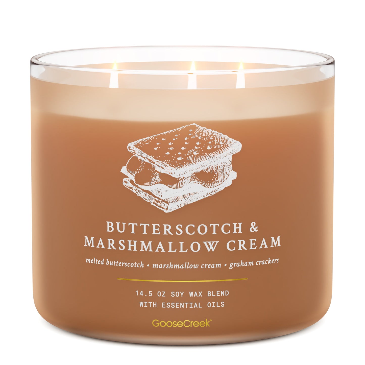 Butterscotch & Marshmallow Cream 3-Wick Candle