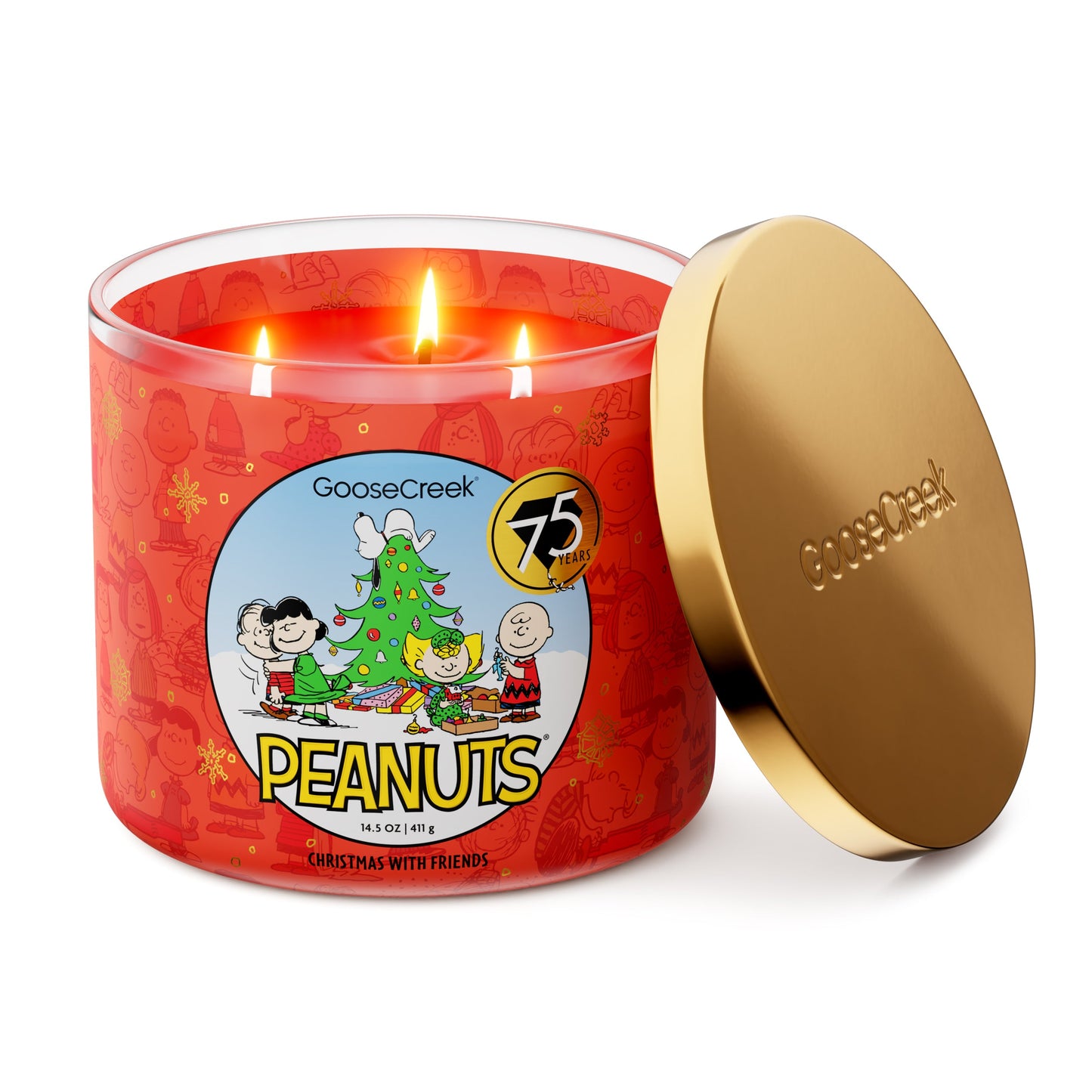 Christmas with Friends 3-Wick Peanuts Candle