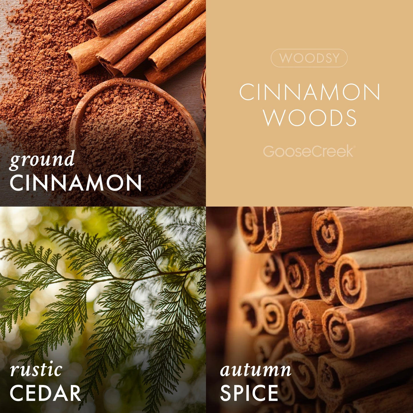 Cinnamon Woods 3-Wick Candle