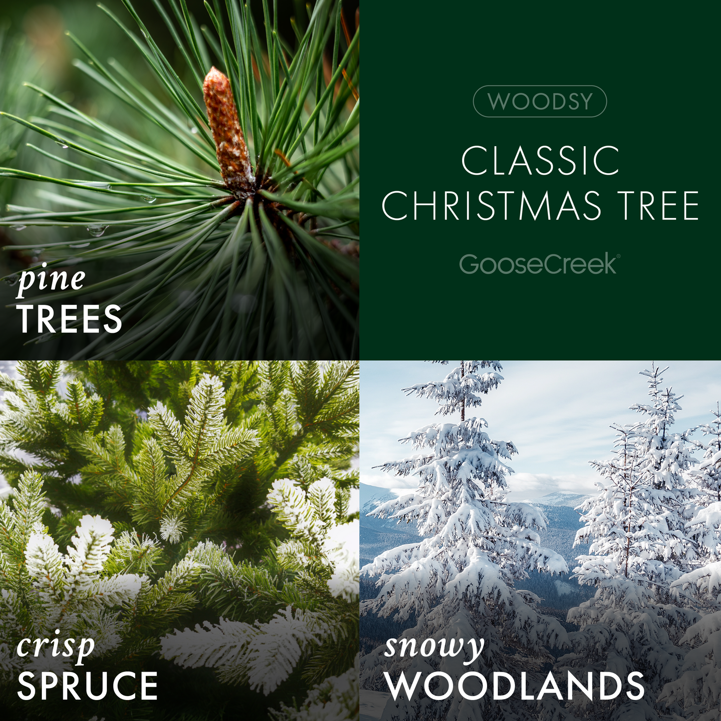 Classic Christmas Tree 3-Wick Candle