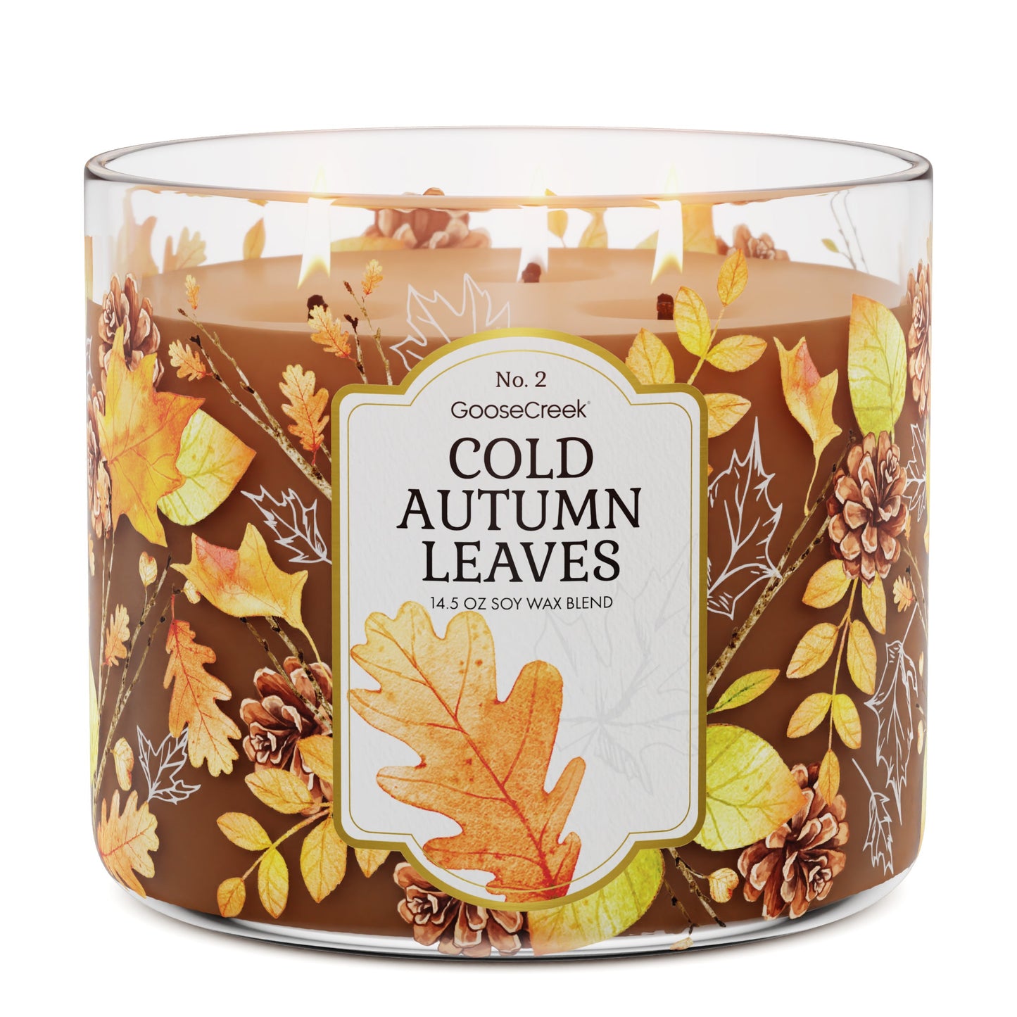 Cold Autumn Leaves 3-Wick Candle