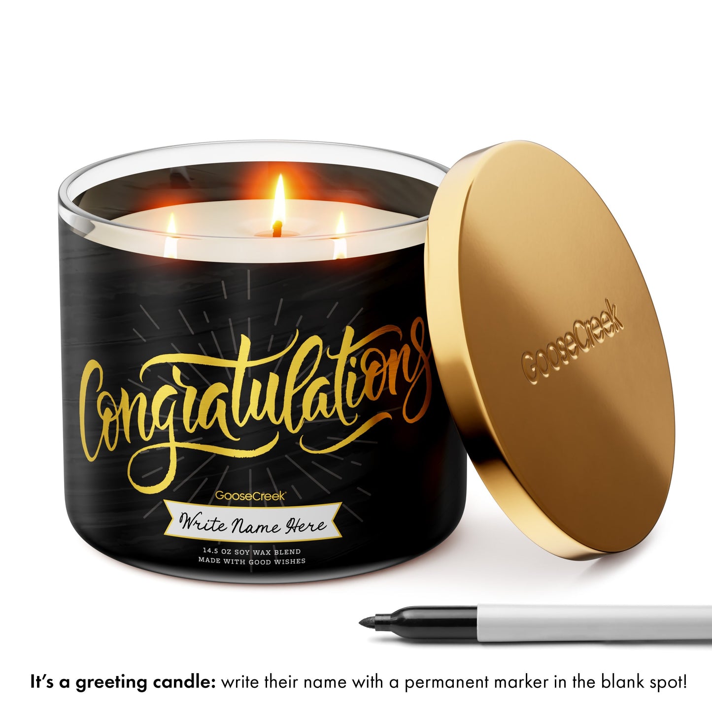 Congratulations 3-Wick Candle