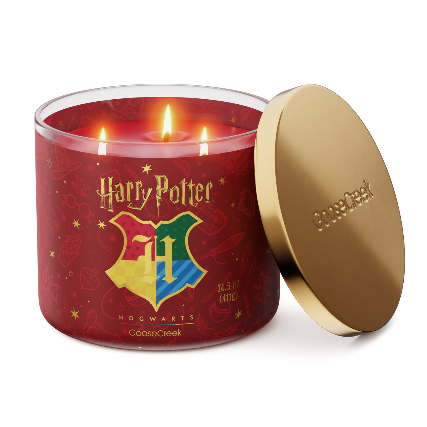 Hogwarts 3-Wick Harry Potter Candle