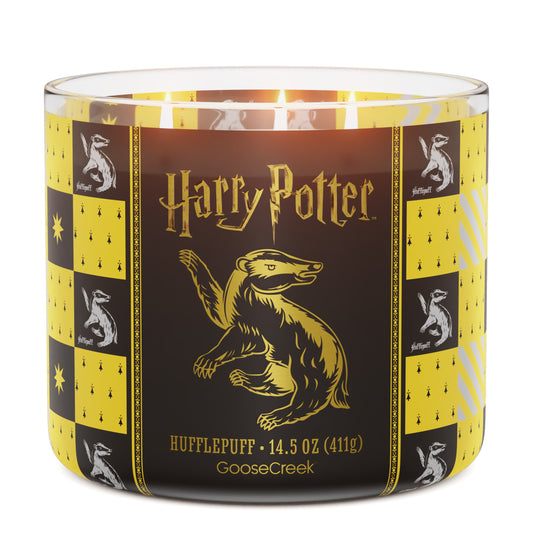 Hufflepuff 3-Wick Harry Potter Candle