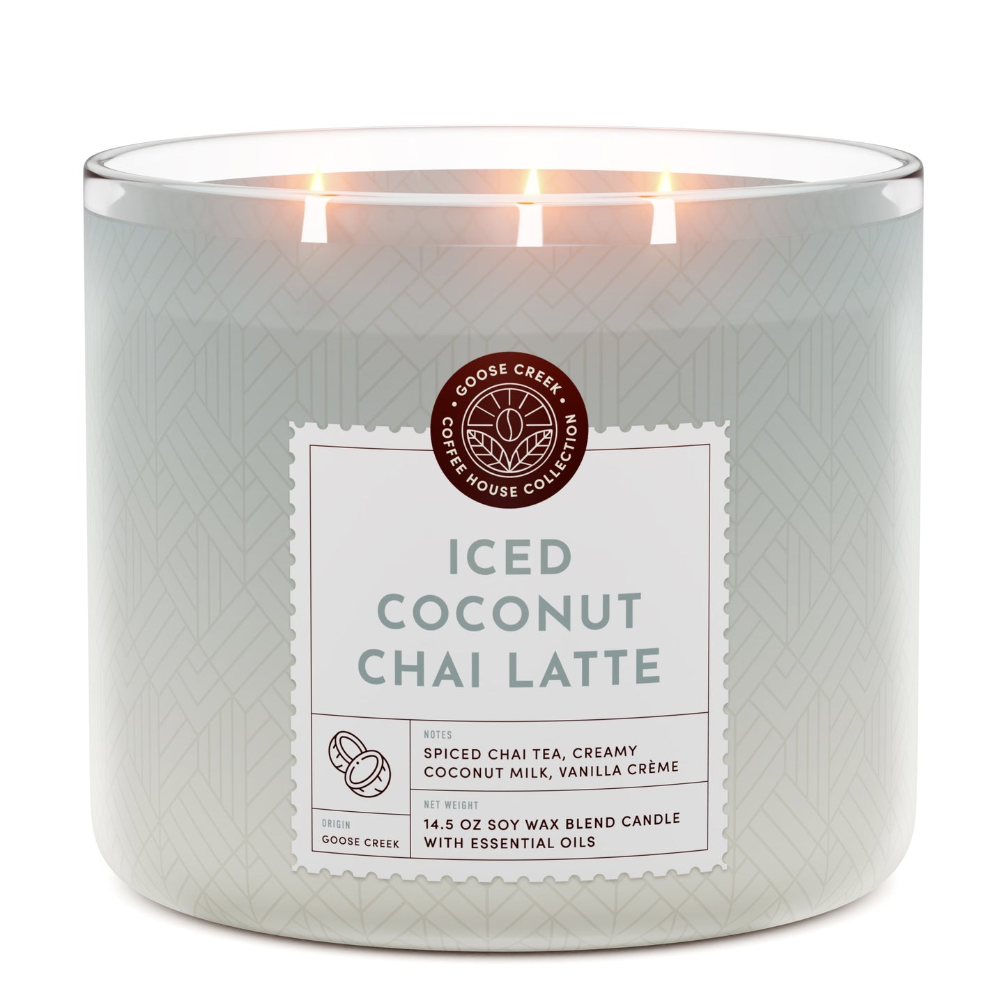 Iced Coconut Chai Latte 3-Wick Candle