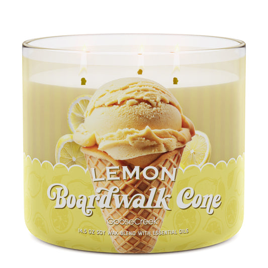 Lemon Boardwalk Cone 3-Wick Candle