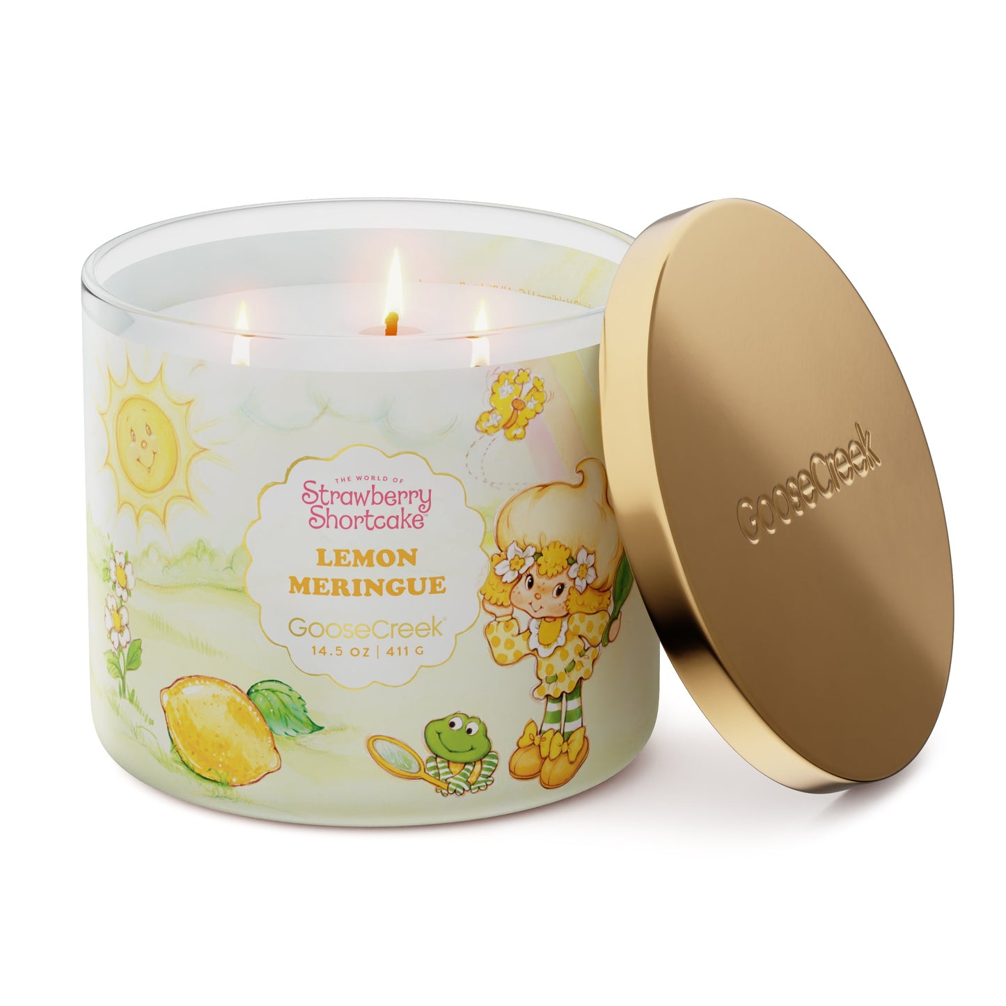 Lemon Meringue Strawberry Shortcake 3-Wick Candle
