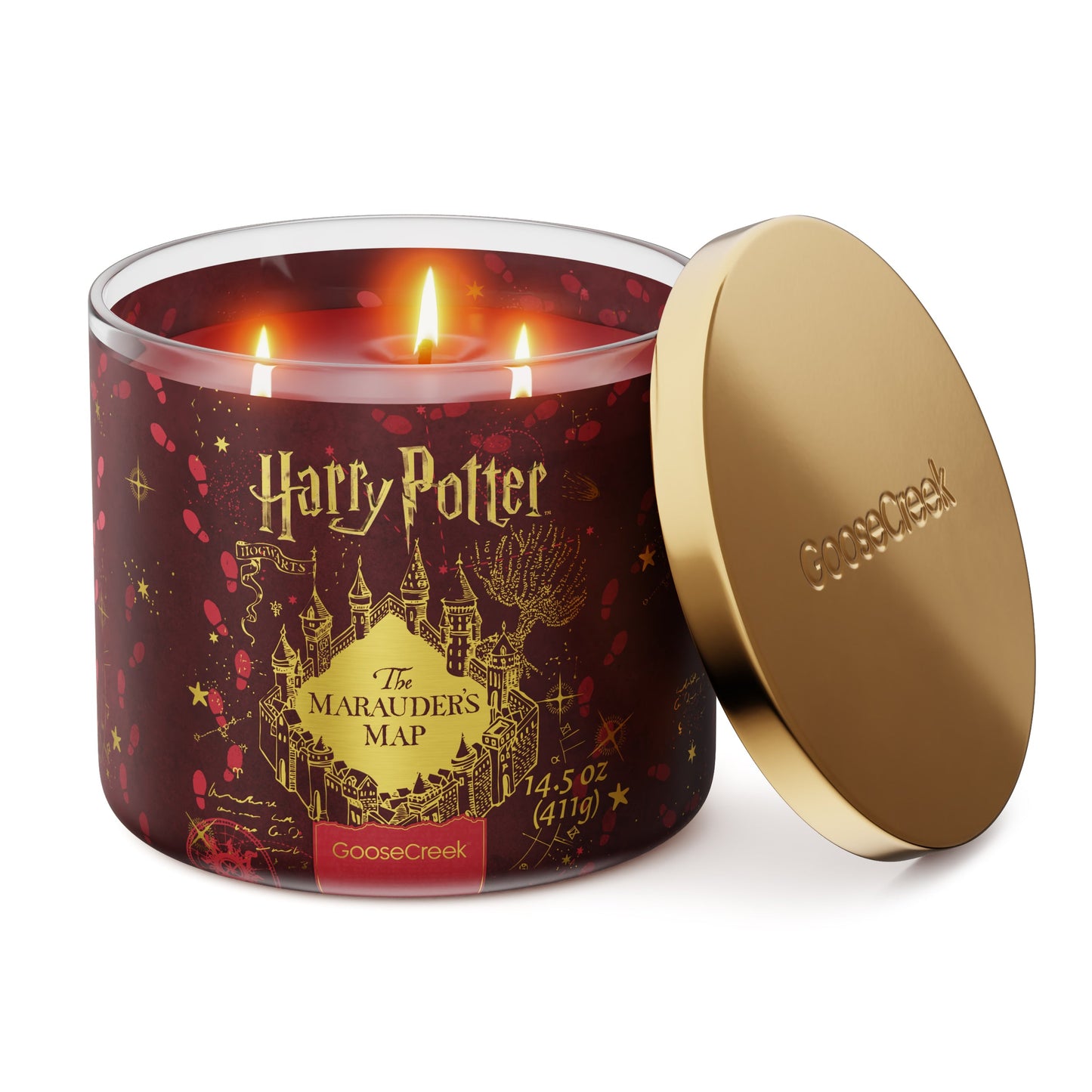 Marauder's Map 3-Wick Harry Potter Candle