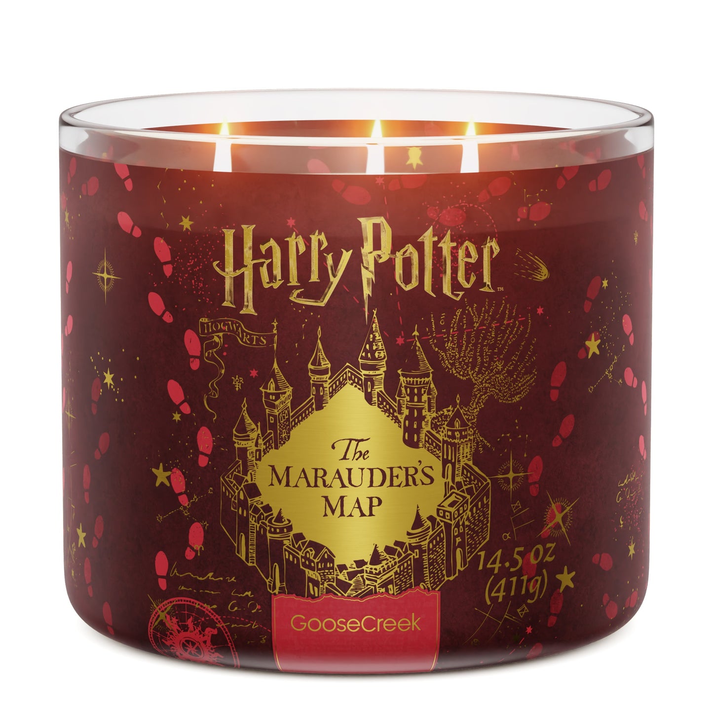 Marauder's Map 3-Wick Harry Potter Candle