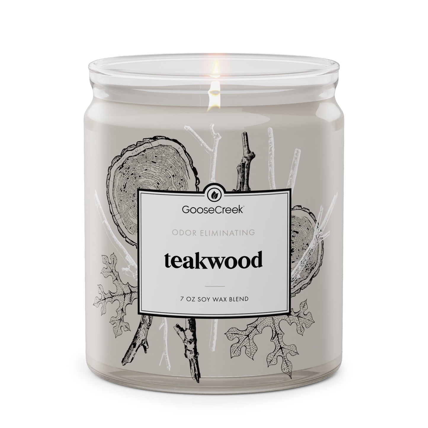Odor Eliminating Teakwood 7oz Single Wick Candle
