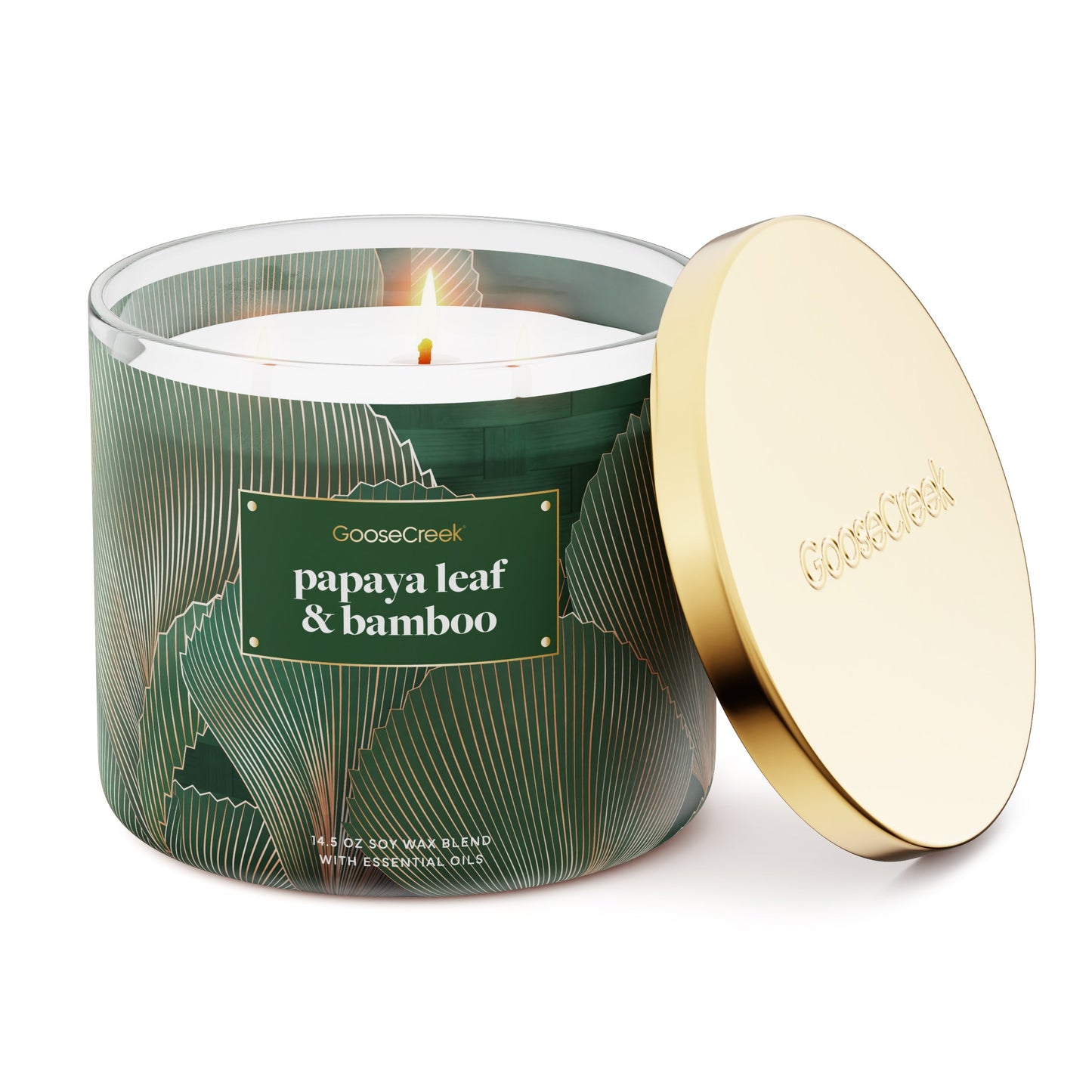 Papaya Leaf & Bamboo 3-Wick Candle
