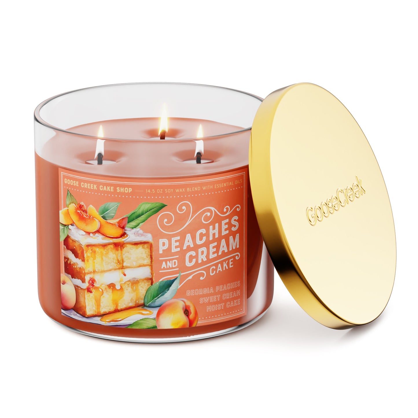 Peaches & Cream Cake 3-Wick Candle