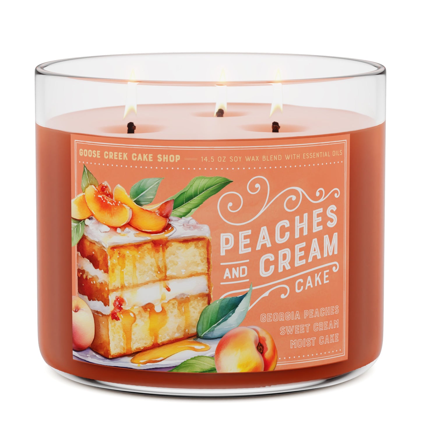 Peaches & Cream Cake 3-Wick Candle
