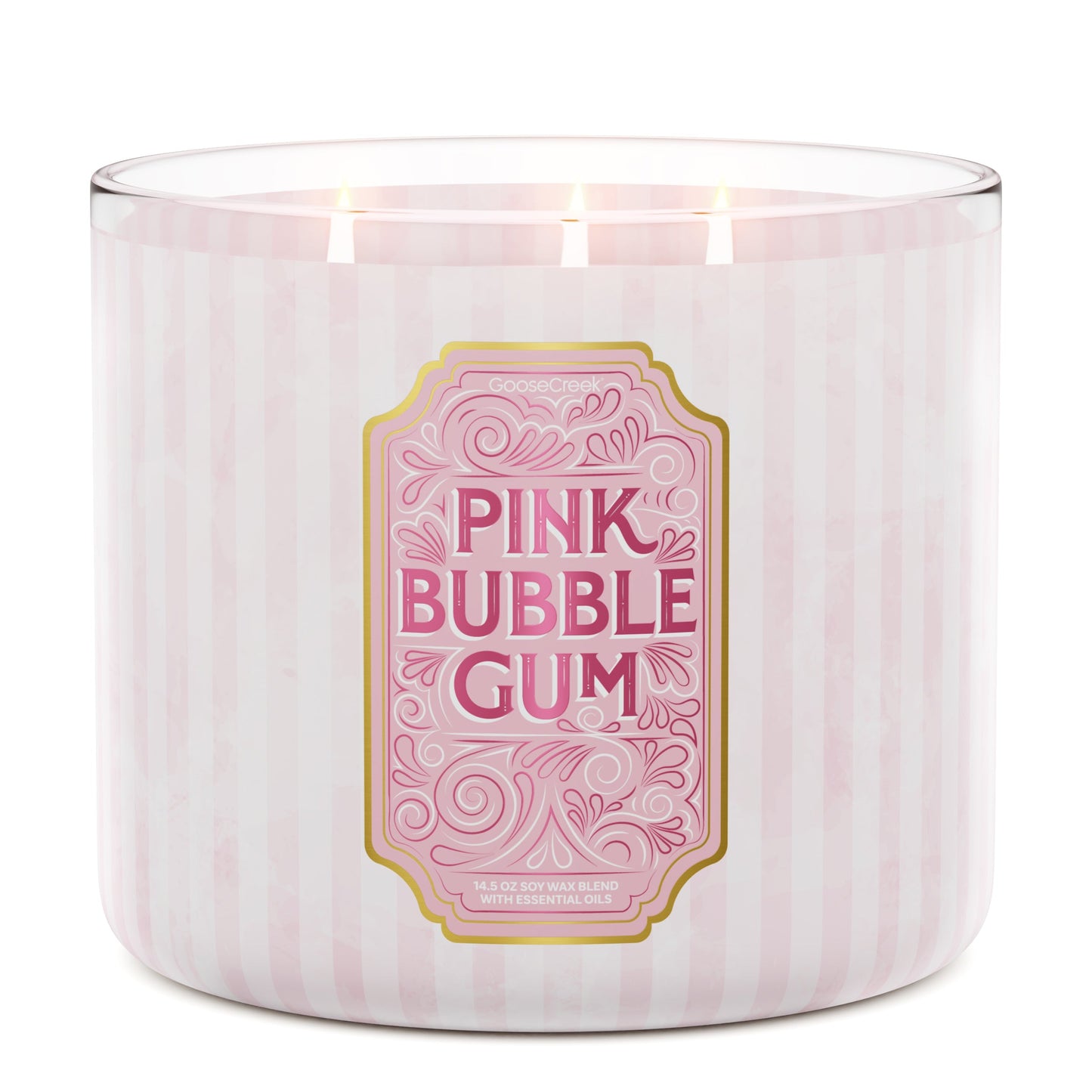 Pink Bubble Gum 3-Wick Candle