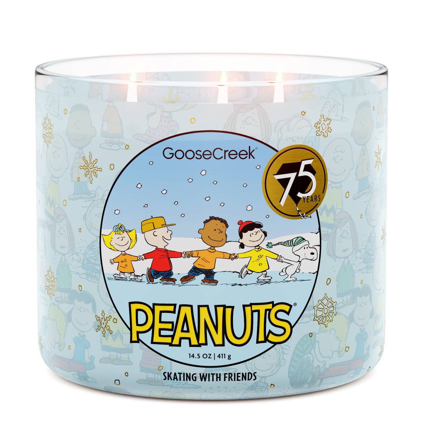 Skating With Friends 3-Wick Peanuts Candle