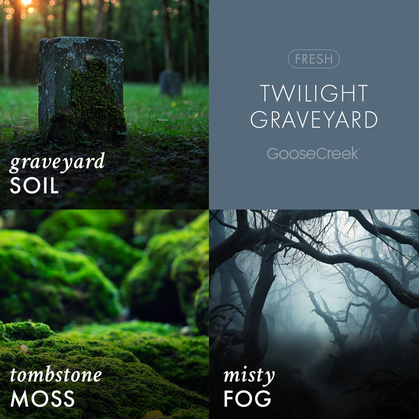 Twilight Graveyard Large 3-Wick Candle