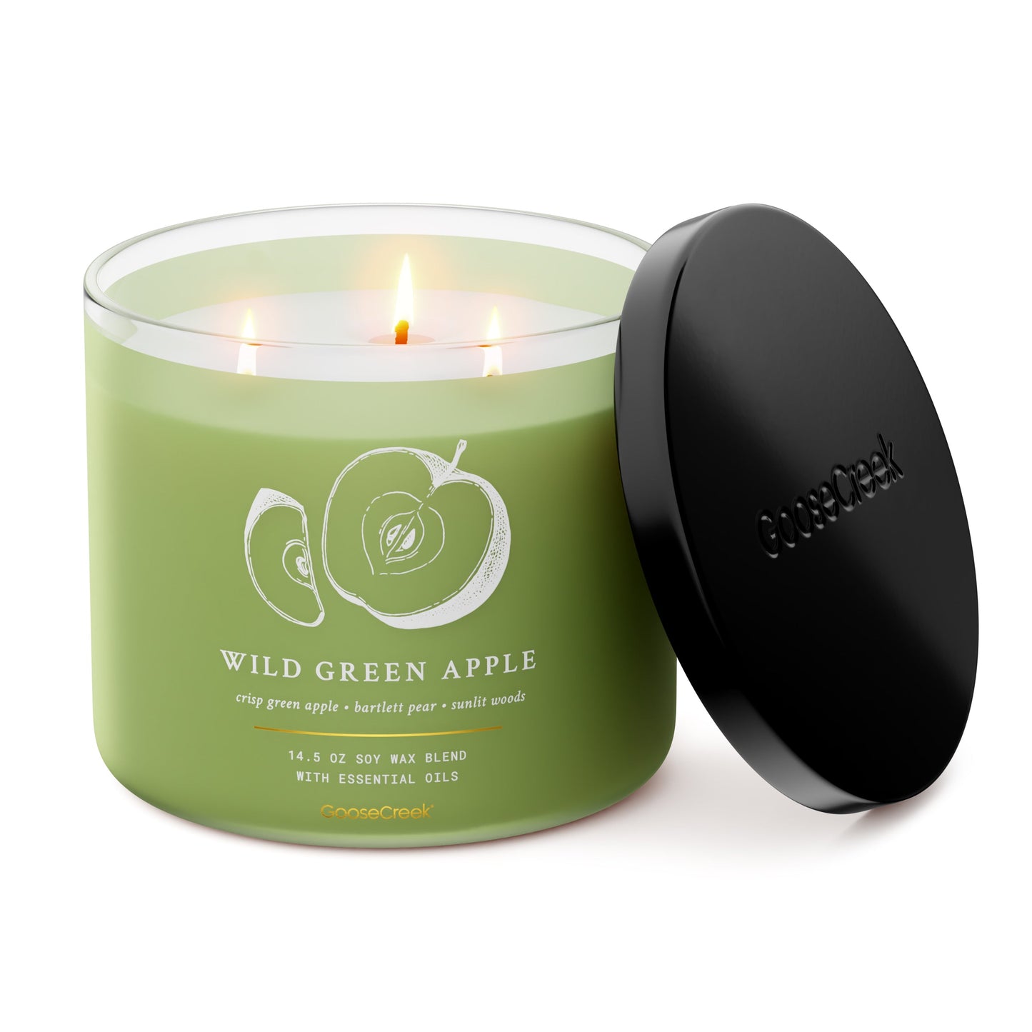 Wild Green Apple 3-Wick Candle